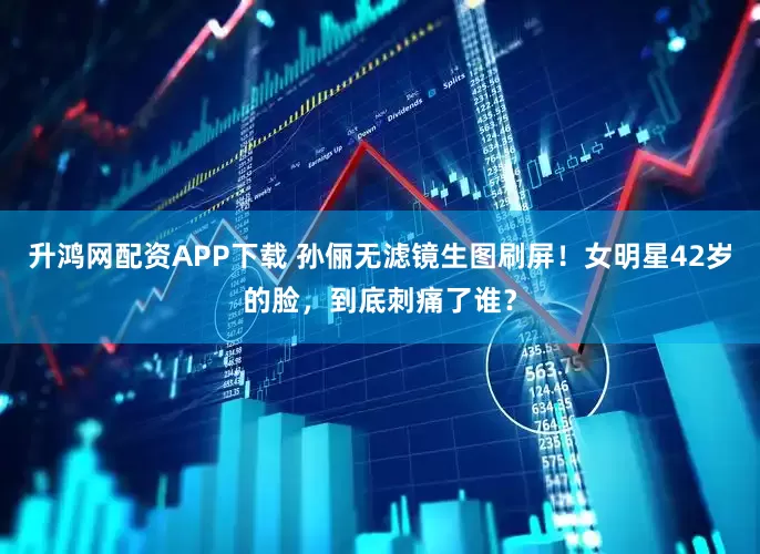 升鸿网配资APP下载 孙俪无滤镜生图刷屏！女明星42岁的脸，到底刺痛了谁？